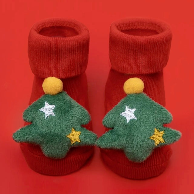 Zapatimedias Largas Arbolito Rojo