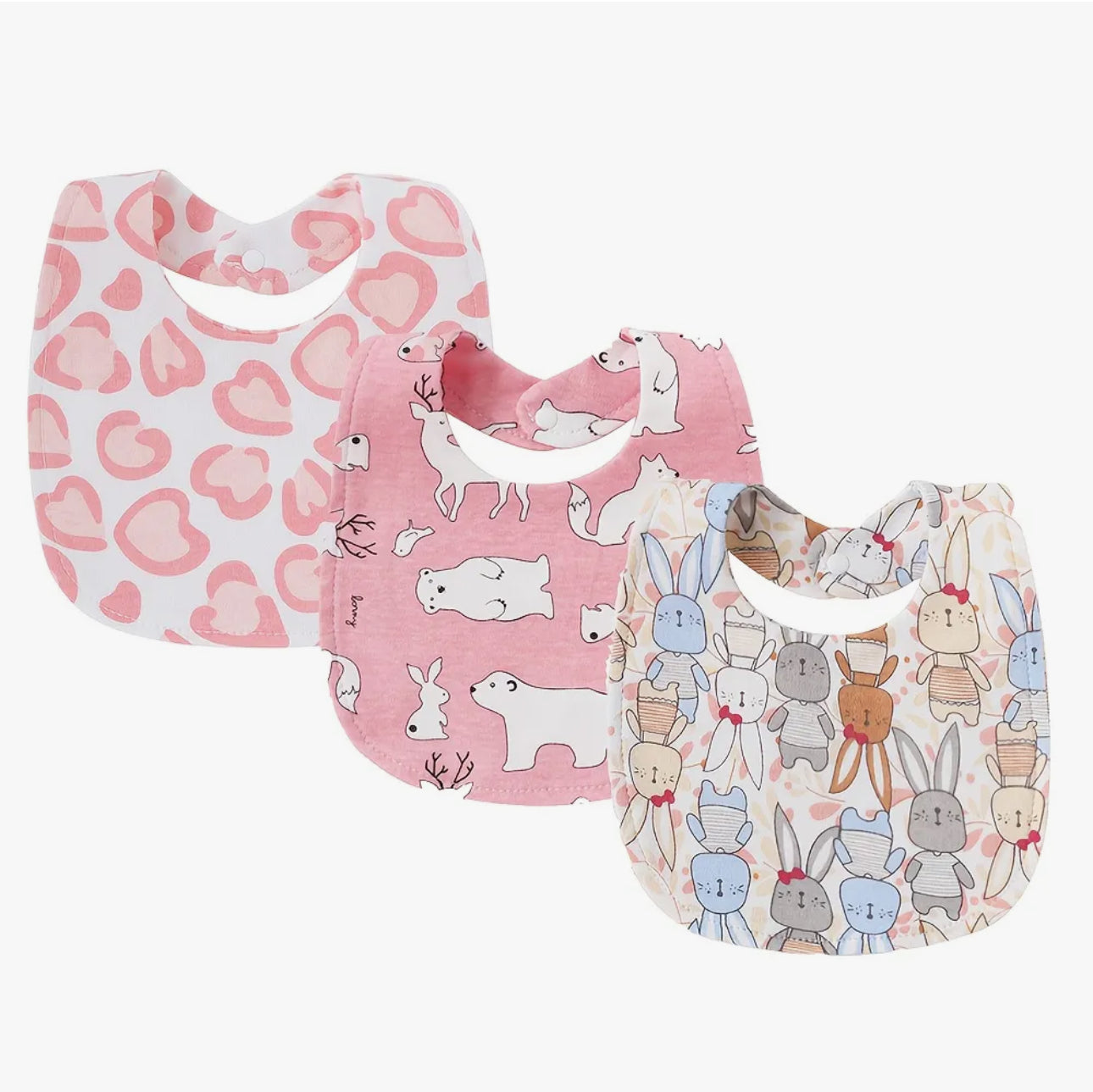 Pack x3 Baberos Rosa