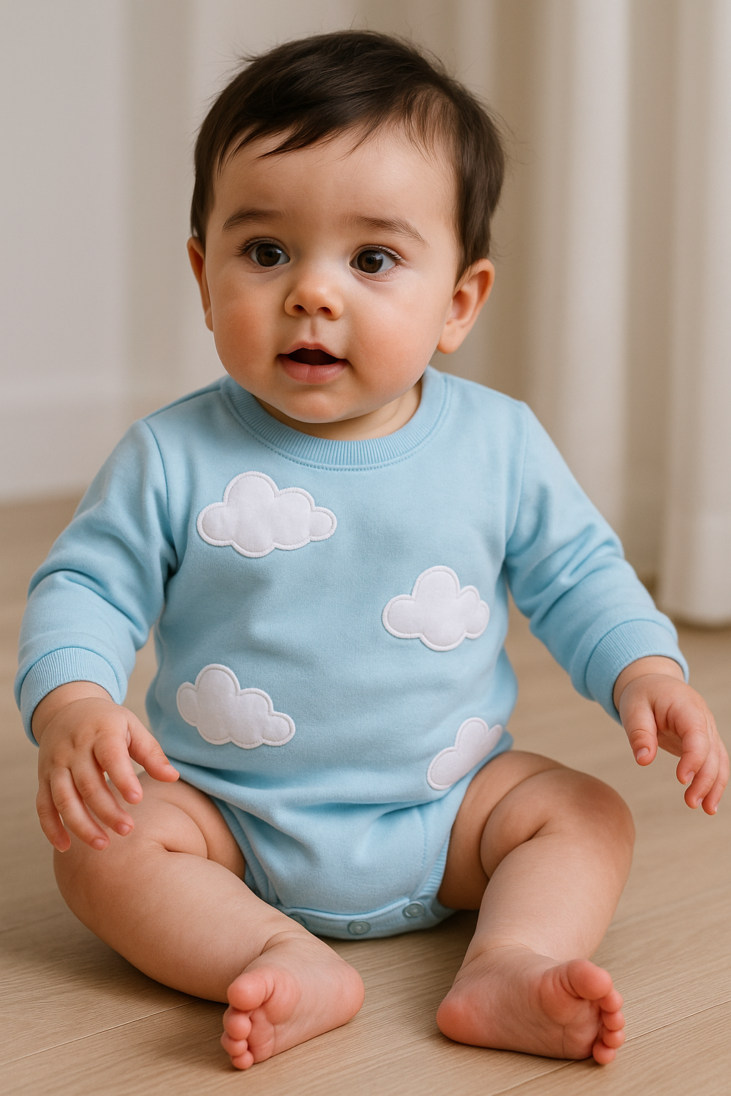 Romper manga larga nube
