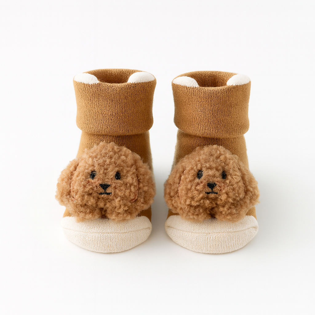 Zapatimedias Largas Peluche Perrito