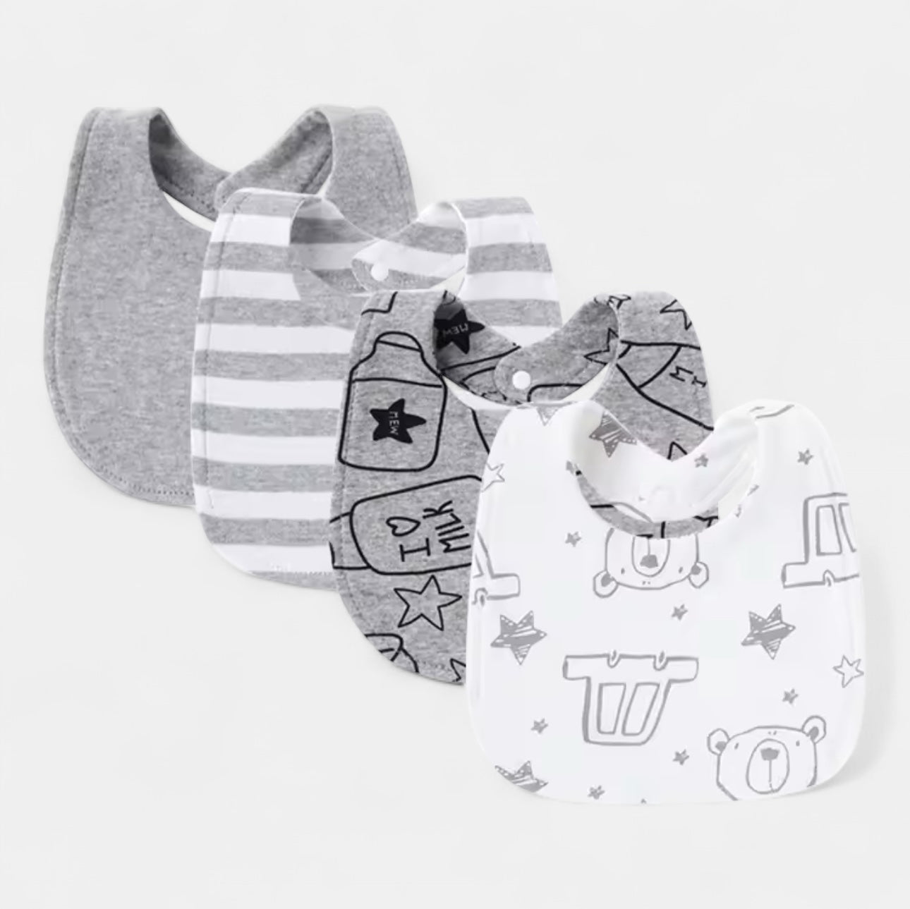 Pack x4 Baberos Gris