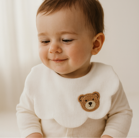 Babero Waffle Teddy Perla