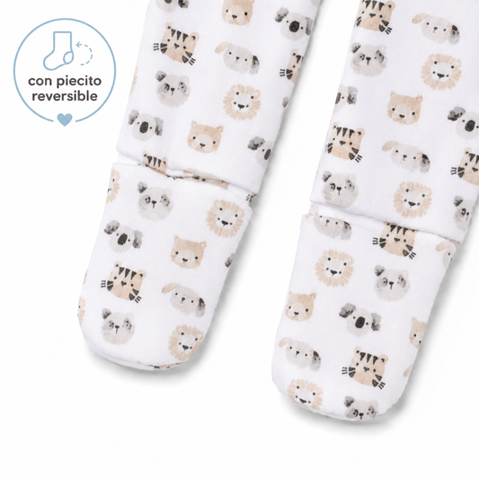 Pijama Mágica Pie Reversible Safari
